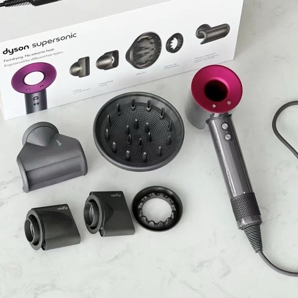 Dyson Supersonic Hair Dryer with Grey Body and Magenta Head - Picture 2 of 8